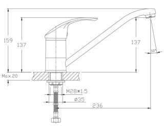 Смеситель для кухни Haiba HB4921-7 чёрный